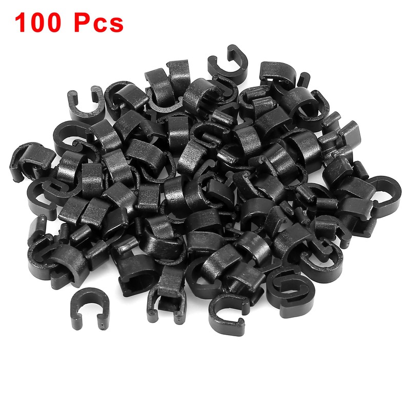 X AUTOHAUX 100pcs Bike Brake Cable Clip C Style Clamp