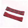 Outanaya 1pc Leopard Red Exercise Resistance Belt Elastic Stretch Band