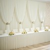 10×12ft Wrinkle Free Ivory Backdrop Curtain for Wedding Parties, 2