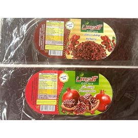 Lavashak Middle Eastern Dried Fruit Pack, Barberry and Pomegranate Fruit Sheets, 90g Each, 10 Count