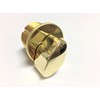 GMS M118T-3 Thumb-Turn (T-TURN) Mortise Cylinder- 1-1/8″, Polished Brass Finish