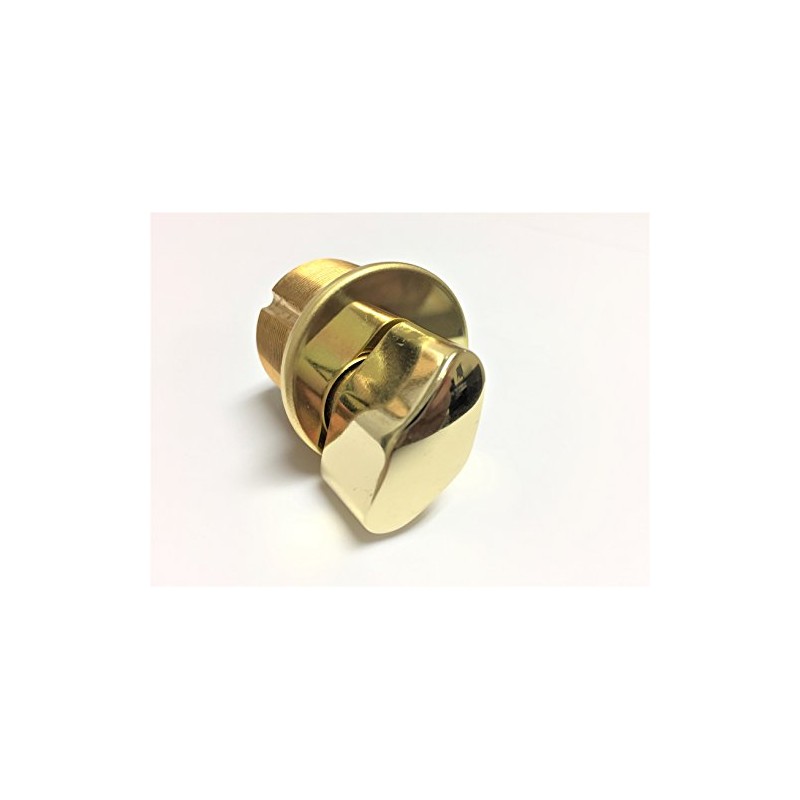 GMS M118T-3 Thumb-Turn (T-TURN) Mortise Cylinder- 1-1/8″, Polished Brass Finish