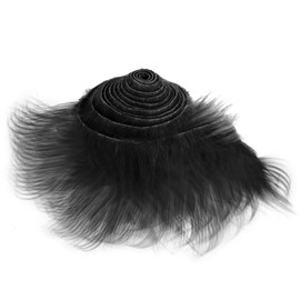 Outbit Faux Fur Pre-Cut Strips, 3.5 x 60 Inch Faux Leather Plush Fur Fluffy Fabric Craft for Gnomes Beard Santa Hair Gnome Cosplay Costume DIY Craft Decoration (Black)