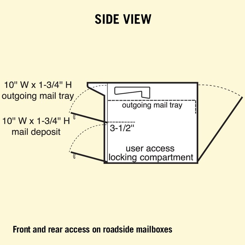 Salsbury Industries 4325BLK, Black Roadside Mailbox