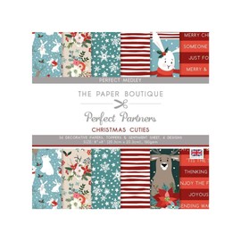 Paper Boutique Perfect Partners-Christmas Cuties-Medley, Multicoloured, 8 x 8 inches