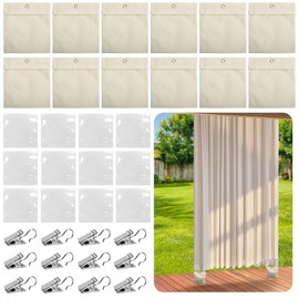 Set of 12 Weight Bags for Outdoor Curtains, Portable Weight Bag, Outdoor Curtain, Sandbag, Heavy Duty Drapery Weights for Gazebo, Drapes, Cabana, Gazebo, Garden, Tents, Tablecloths