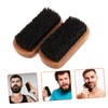 BIUDECO Pcs Wooden Beard Mustache Grooming Brush Beechwood Handle Hair