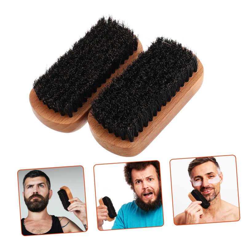 BIUDECO Pcs Wooden Beard Mustache Grooming Brush Beechwood Handle Hair