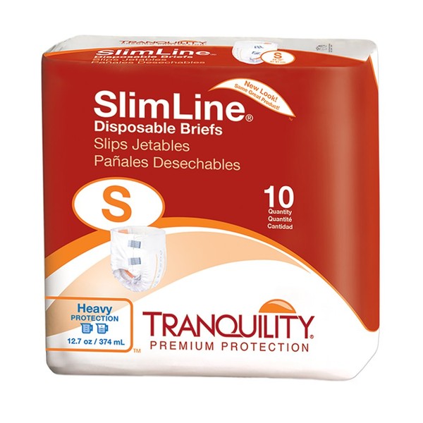 Tranquility Slimline Original Adult Disposable Brief - SM - 10 ct