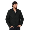 WenVen Men's Casual Outdoor Fashion Coat Classic Twill Cotton (Black,
