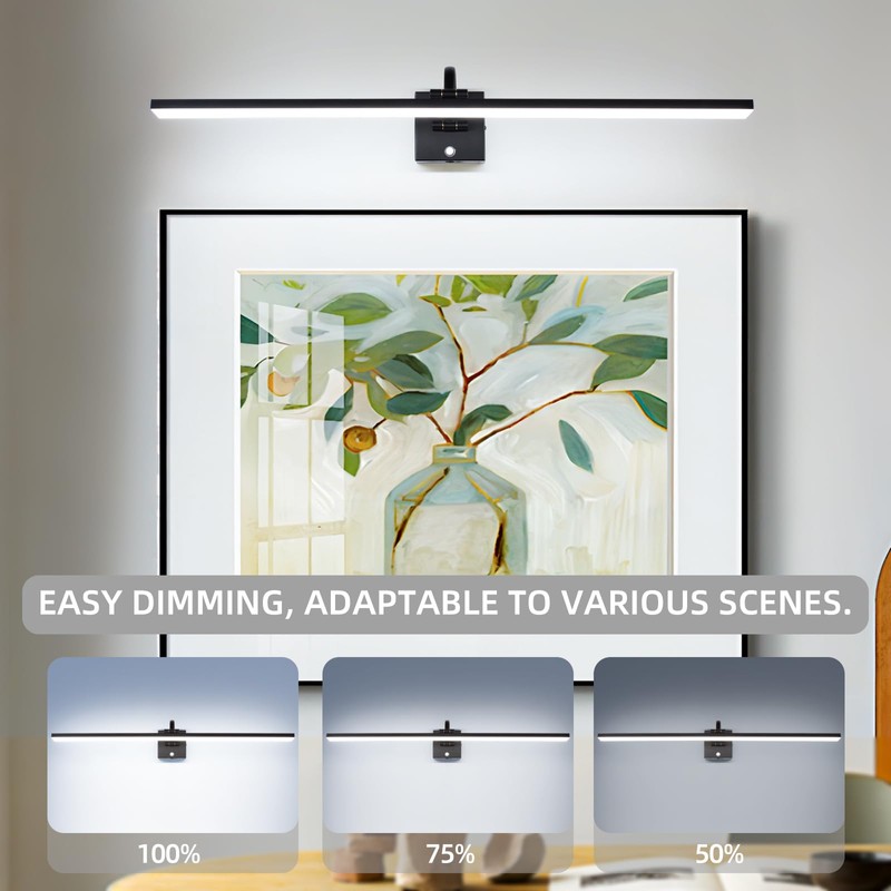 MantoLite 35" led Light bar Wall Sconce,Black Bathroom Vanity Lights