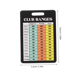 Kisangel 10pcs Golf Range Chart Cards Accurate Distance Tracking Scorecards for Golf Players Easy to Read Design for Casual and Competitive Play