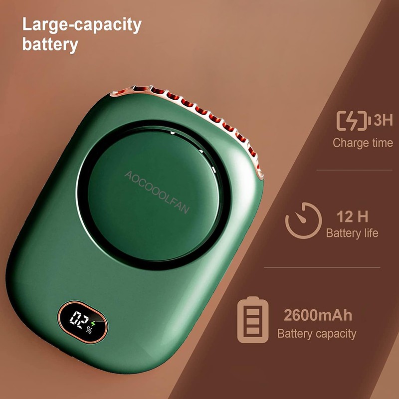AOCOOLFAN Portable Neck Fan, Mini Small Personal Handheld Fan USB