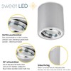 Sweet-LED Surface Light Round Square Includes GU10 5W 450 Lumen