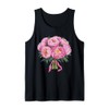 Bouquet Pink Peony Flowers for Mom Bride Bridesmaid wedding Tank