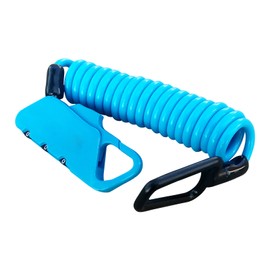 K2N Helmet Cable Lock Luggage Bike Password Anti Theft Lock Telescopic Cable Lock Changeable Password Blue