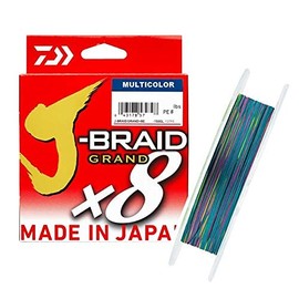 New Daiwa J-Braid Grand X8 79lb / 0.35mm dia / Multi Colour / 300m - JBG0.35-300MC