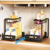 Under Sink Organizer 2 Pack,Pull Out Cabinet Organizer Shelf,Kitchen Bathroom