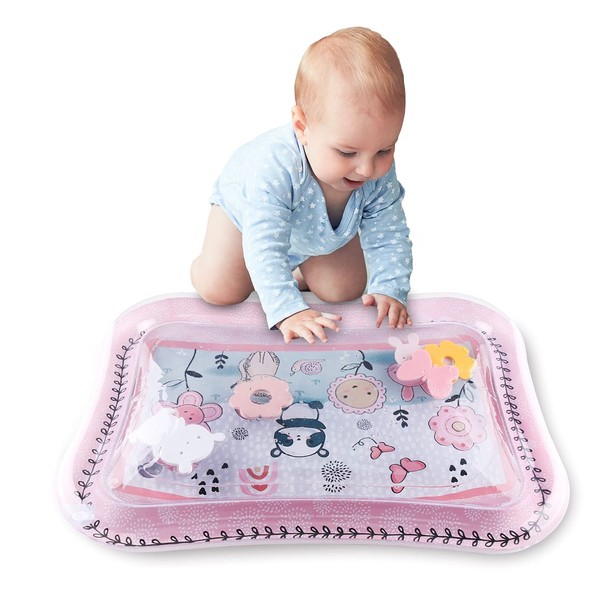 The Peanutshell Tummy Time Water Play Mat for Baby Girls