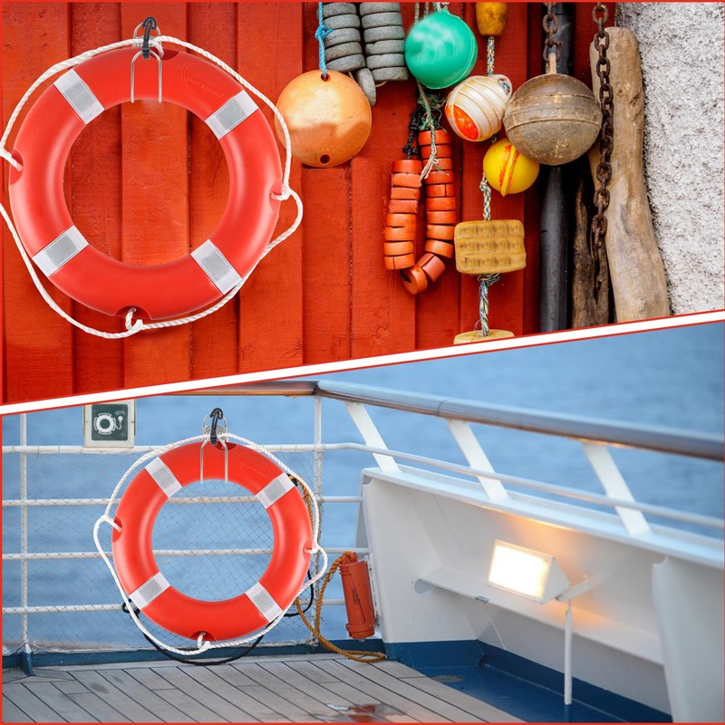 23" Life Ring Boat Safety Throw Ring with Water Floating