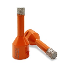 FEWELL Diamond Core Drill Bit, 3/8" 2PCS, 10MM Vacuum Brazed Diamond Hole Saw with 5/8-11 Thread for Ceramic Tile Marble Brick Porcelain