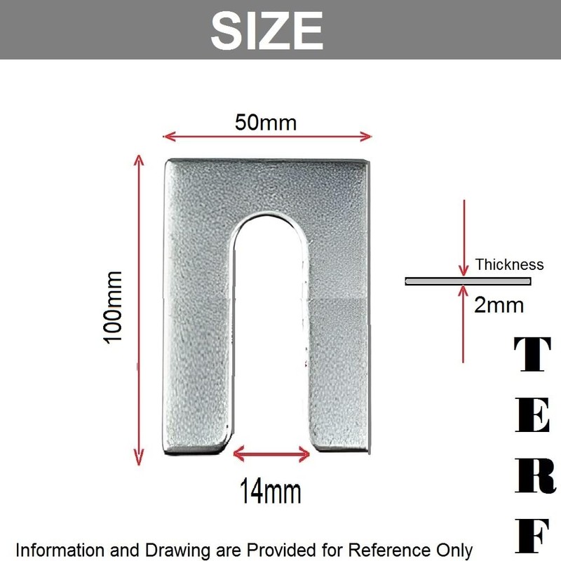 TERF® 50mm X 100mm X 2mm with 14mm Slots Galvanised