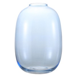 YANWE1 Blue Glass Vase, Large Glass Vase, Flower Vase, Tall Vase, Modern Vase, Decorative Vase, Floor Vase for Living Room, Bedroom, Kitchen, Mantle, Shelf, Wedding, Office, Entryway, 10 Inches