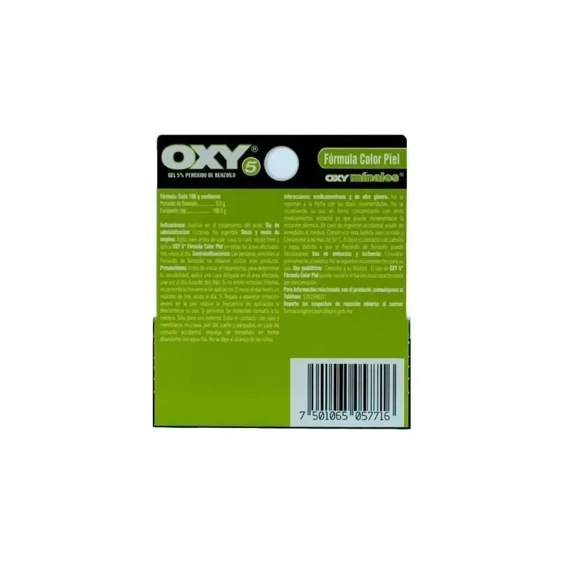 Oxy 5 Anti Barros Y Espinillas Fórmula Color Piel 30g