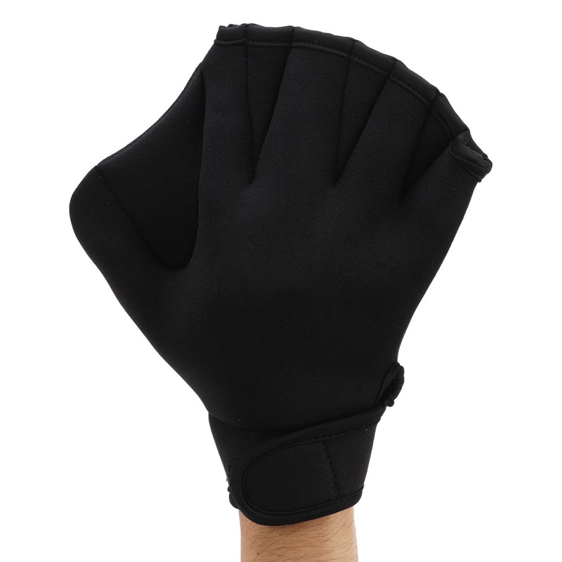 2Pcs Swimming Webbed Gloves Open Fingers Adjustable Swimming Training Gloves