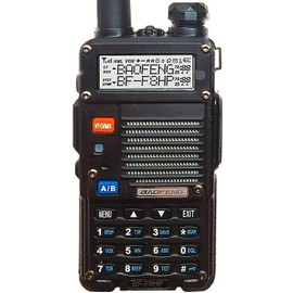 BAOFENG BF-F8HP (UV-5R 3rd Gen) 8-Watt Dual Band Two-Way Radio (136-174MHz VHF & 400-520MHz UHF) Includes Full Kit with Large Battery
