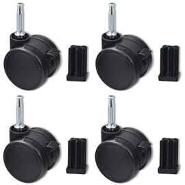 Caster Wheel Gas Grills/Stem Style Locking Swivel Caster 6414 306414 for Weber, Genesis, Summit, Silver, Spirit Gas Grills, Includes Caster Insert (2 5/16" in Diameter) (4)