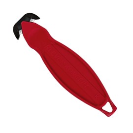 Klever Koncept Safety Cutter, Carbon Steel Blade Box Cutter, Cuts Boxes, Film, Tape, and More, Utility Knife, Red, 20/pk (KCJ-2R)