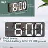 Chesoon Digital Mirrored LED Alarm Clock with Temperature Display Adjustable
