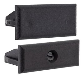 RecPro RV Pleated Shade Replacement End Cap Kit | 4-Pack (Top & Bottom) | Easy Snap-On Install | Available in Cappuccino, Cotton, and Black | Durable RV Interior Repair Parts (Black)