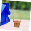 KONTONTY 6 Pcs Pp Woven Mini Baskets Handles Tiny Storage