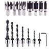 15pcs Countersink Drill Bit Set for Wood Door Window Cabine