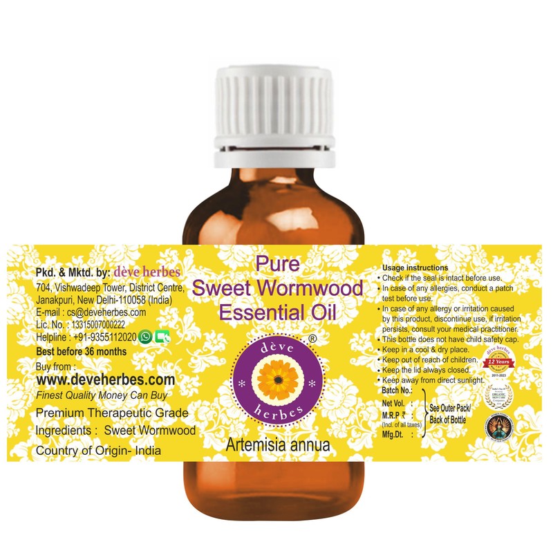 Deve Herbes Pure Sweet Wormwood Essential Oil (Artemisia annua) Steam