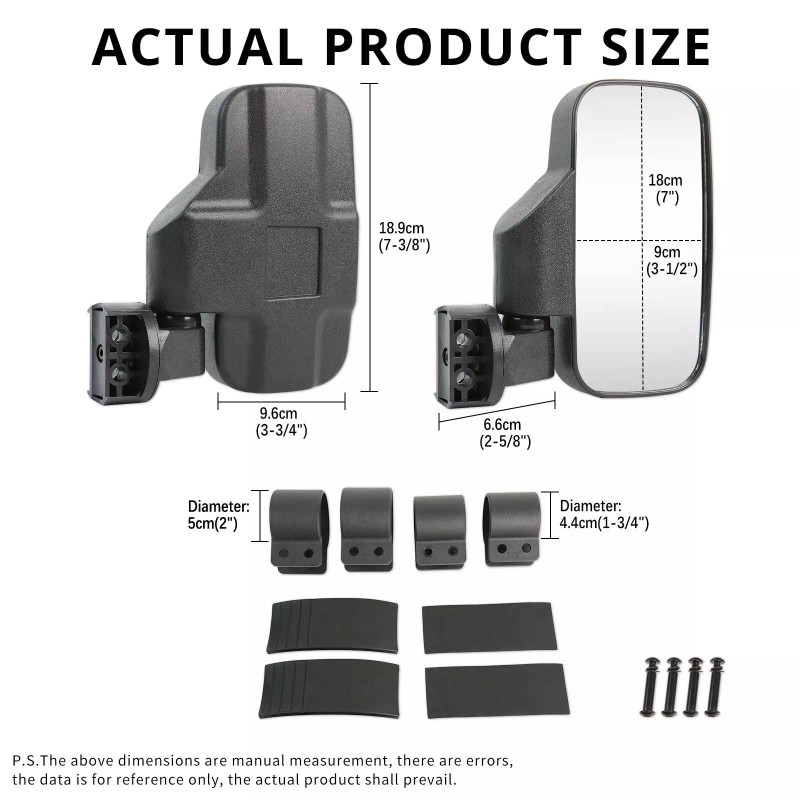 KEEPDSGN UTV Rear View Side Mirrors For John Deere Gator