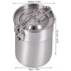 Outdoor Coffee Maker Cup 1L Camping Cooking Pot with Foldable