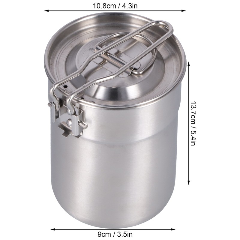 Outdoor Coffee Maker Cup 1L Camping Cooking Pot with Foldable