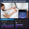 AMOVAN Smart Ring with Display Screen Health Tracker and Touch