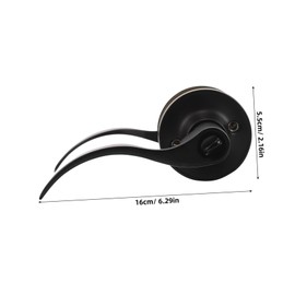 Operitacx Matte Style Door Handle Lock Key for Bedroom Bathroom Silent Operation 3 Rod Lever Lock Interior Door Hardware