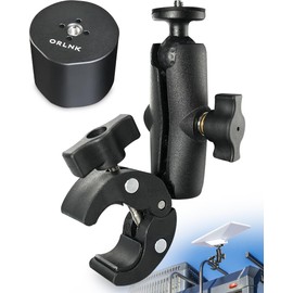 [New Version] Starlink Mini Mount (Easy-to-Tighten Heavy-Duty) Ladder Roof Rail Pole for RV Camper Boat Guardrails, with Adjustable Clamp, New Adapter ORLN'K SE