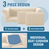 H.VERSAILTEX 3 Pieces Stretch Chesterfield Sofa Covers for 2 Cushion