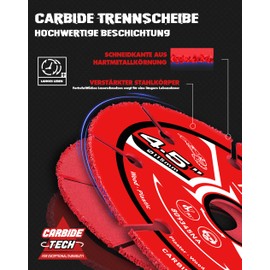 EZARC 115mm Carbide Multi Wheel Cutting Discs (Pack of 2)