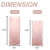 YANWE1 Pink Glass Vase, Glass Flower Vase, Ribbed Glass Vase,
