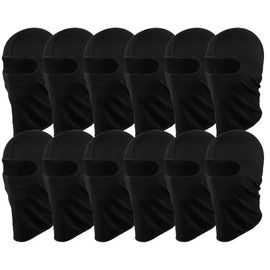 12/48/120 Pack Bulk Wholesale Lot Balaclava Face Mask Cover Multipurpose Full Ninja Mask Motorcycle Cycling Outdoor Sport 12-Pack Black