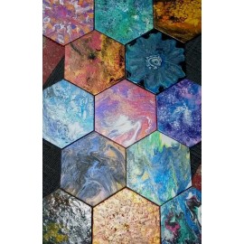 Original art Tile painting ultra contemp Techniques  -  Pick 1 - 13