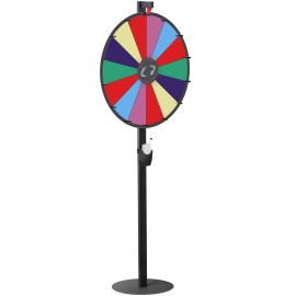 SEGAWE 24" Prize Wheel w/ Folding Tripod Floor Stand 30”-59” Height Adjustable 14 Slots