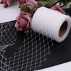 7.5CM*25 Yard White Veil Net Mesh,Polyester Birdcage Bridal Mesh Fabric
